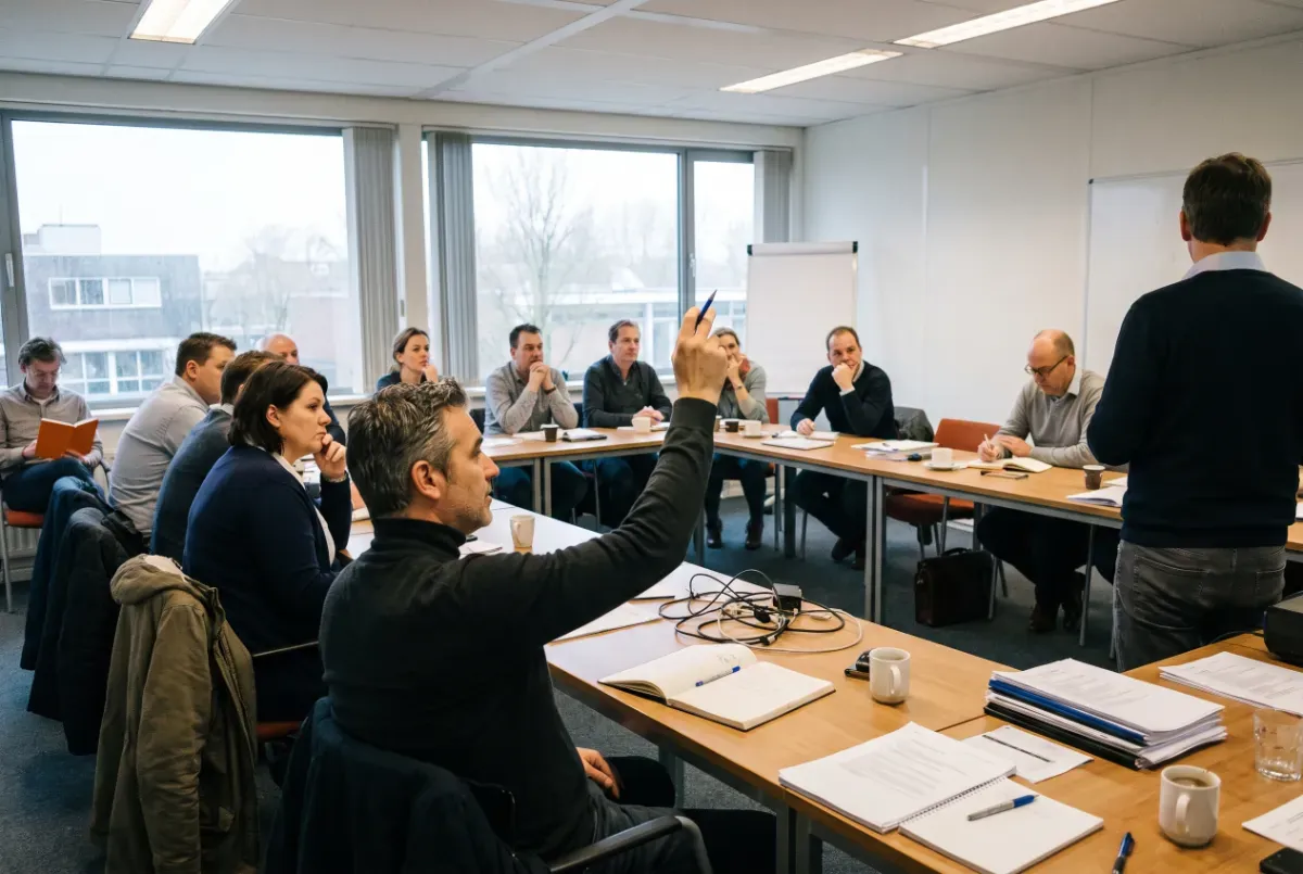 In de zaal